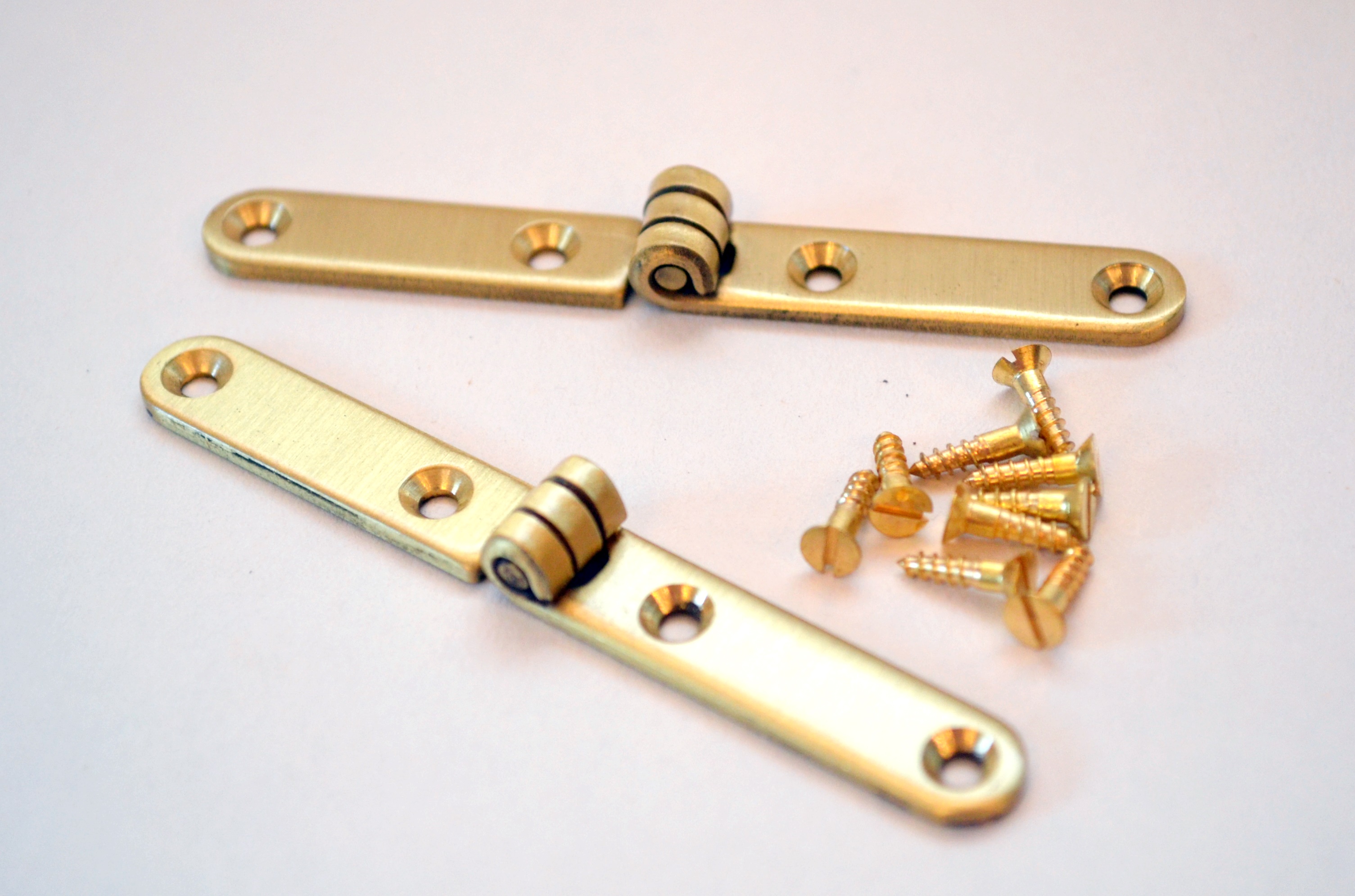 Solid Brass Strap Hinges / Writing Slope Hinges (pair) prokraft